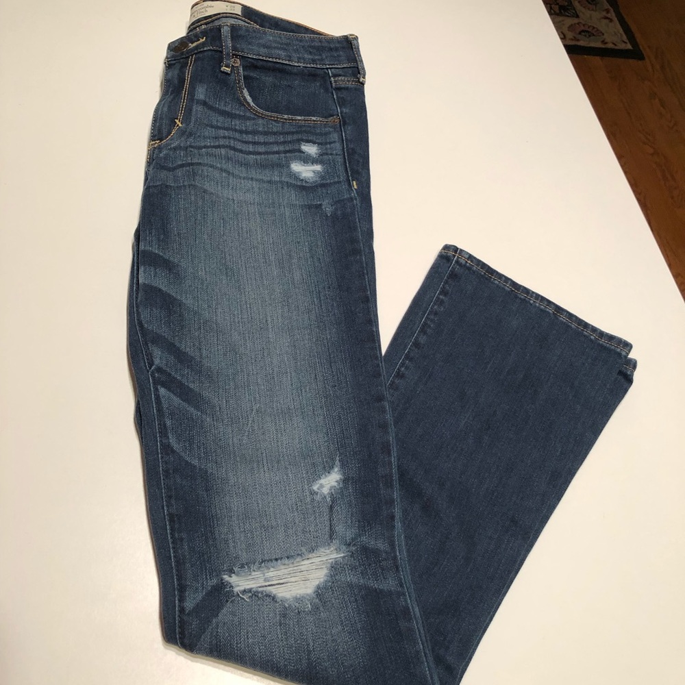 Abercrombie and Fitch Distressed Bootcut Jeans NEW
